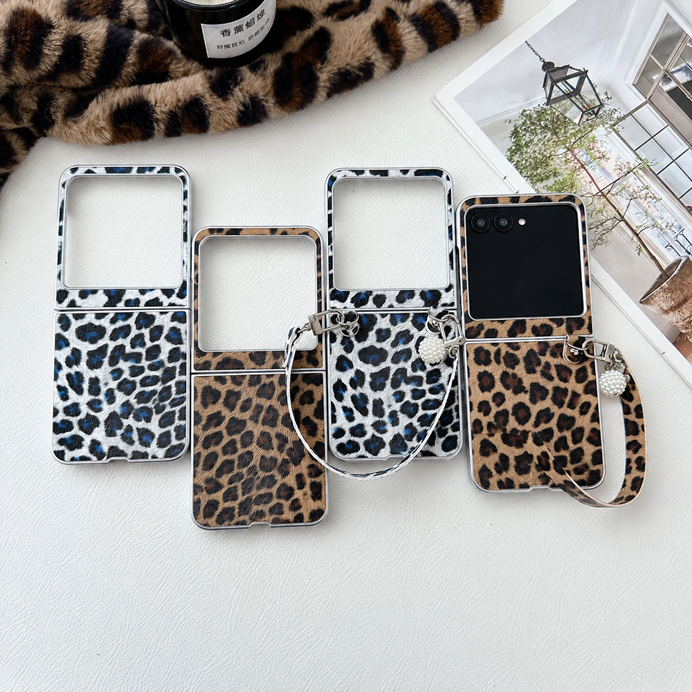Phone Cases That Cover The Camera - Funda plegable con estampado de leopardo