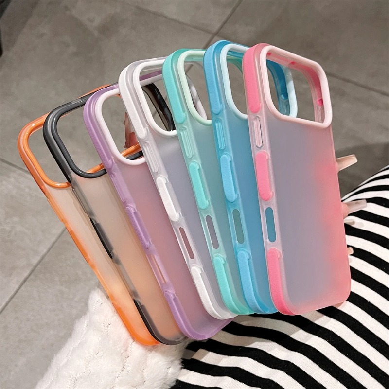 Matte Frosted Case - Funda de Teléfono Semitransparente de Doble