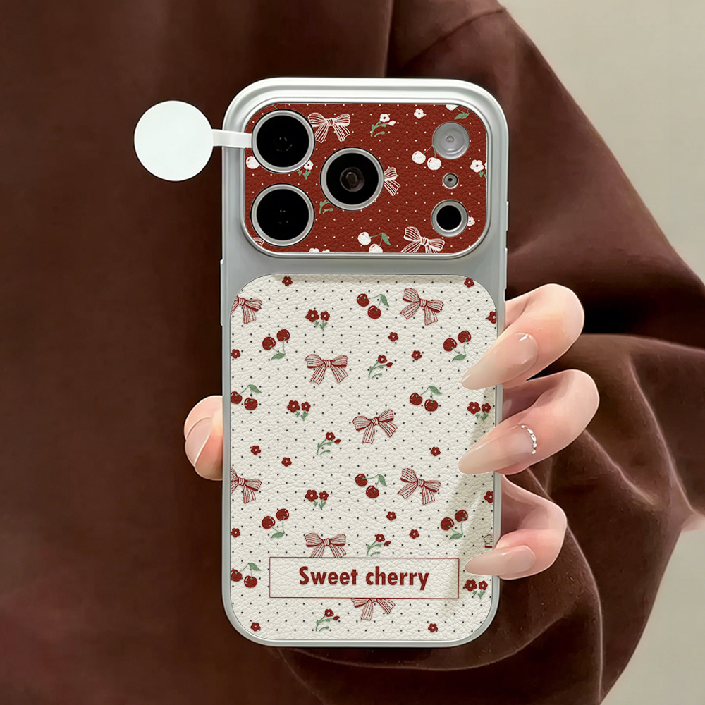 Phone Cases That Cover The Camera - Funda de Cuero con Lazo de