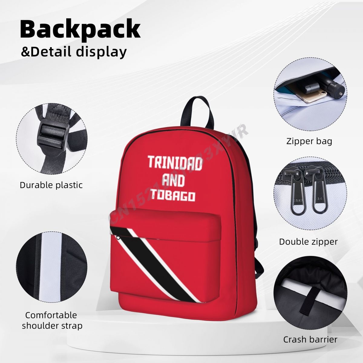 Mochila Unisex con bandera de  - Phone Cases Trinidad reseña y precio